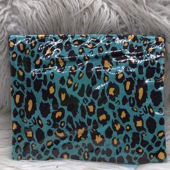 🌼3/$13🌼BUNDLE DEAL! Mud pie Turquoise/Brown Storage Bag - Picture 2 of 4